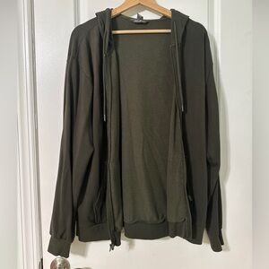 Eddie Bauer Green Zip up Sweater
